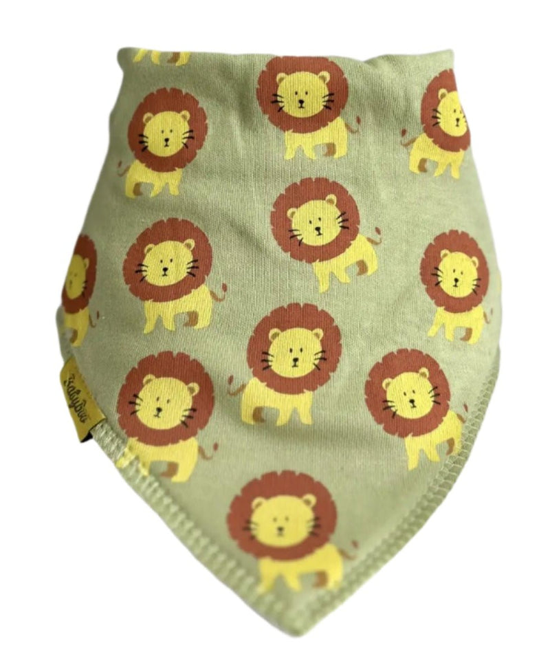 Sage Larry the Lion Organic Cotton DribbleBoo Bandana Bib