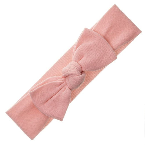 SALMON Baby Headband With Knotted Bow