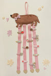 Sausage Dog 4 Ribbon Clip Hanger (Rockahula)