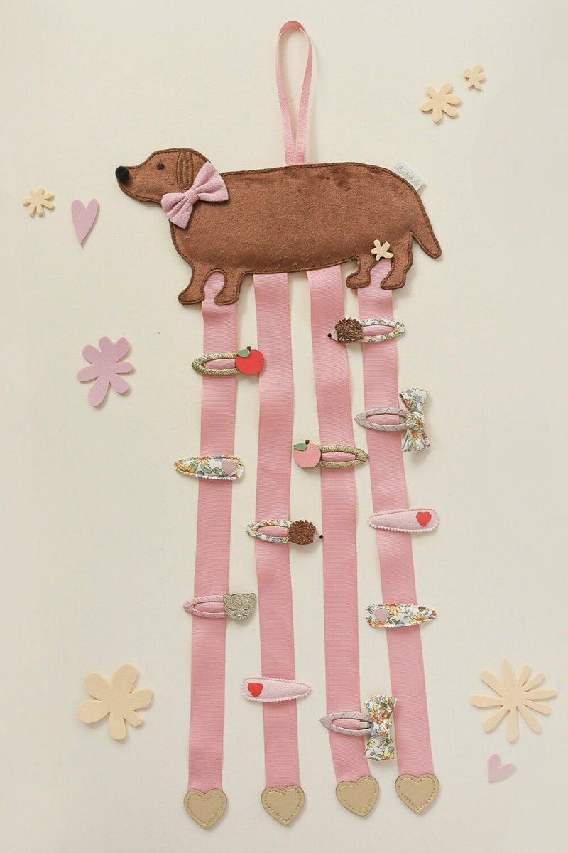 Sausage Dog 4 Ribbon Clip Hanger (Rockahula)