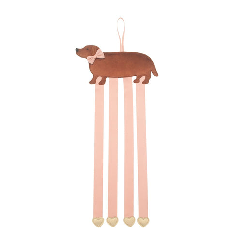 Sausage Dog 4 Ribbon Clip Hanger (Rockahula)