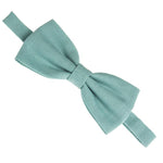 SEA GREEN Boy Linen Bow Tie Dickie Fly