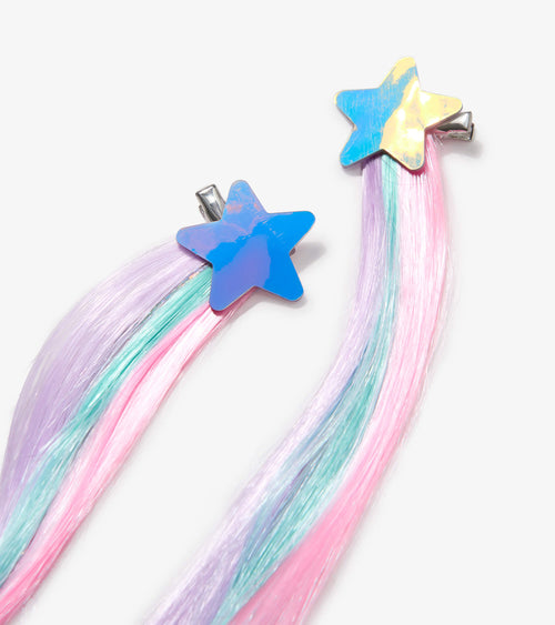 Shining Stars 2 pack Faux Hair Exension Clips