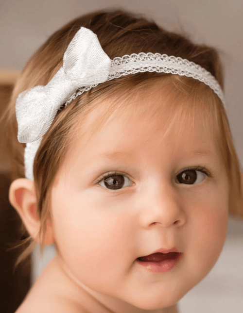 Silver headband Mia bow hairband