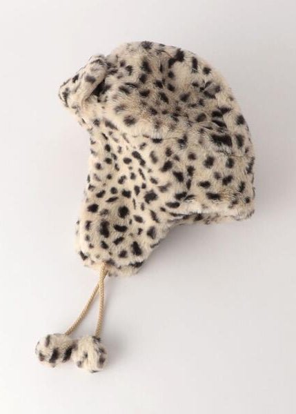 Snow Leopard Fur Hat 7 - 10 Years