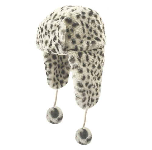 Snow Leopard Fur Hat 7 - 10 Years