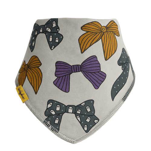 Spooky Bows Organic Cotton DribbleBoo Bandana Bib