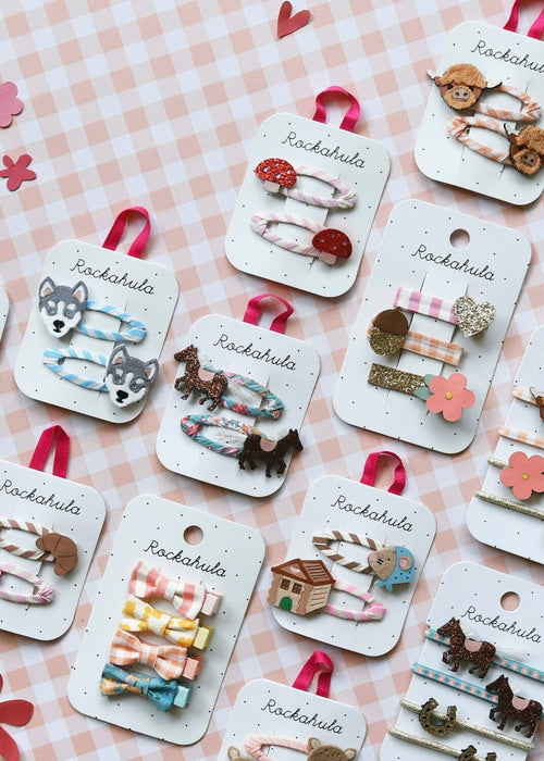 Stripy Toadstool Clips