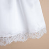 WHITE Satin Christening Dress with Lace  (M3)