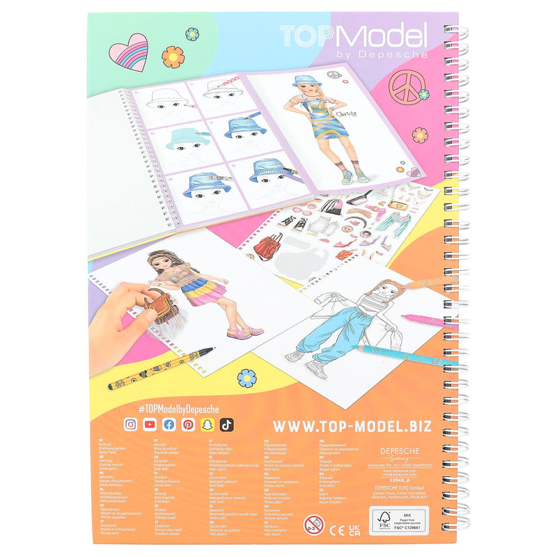 TOPModel Colouring Book with Pen Set