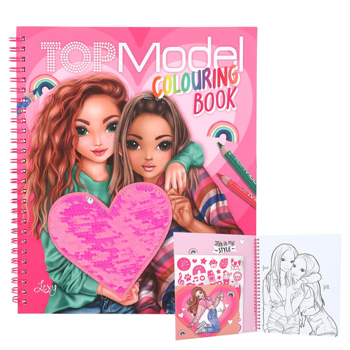 TOPModel Colouring Book With Reversible Sequins