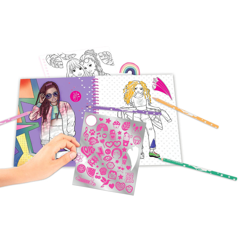 TOPModel Colouring Book With Reversible Sequins