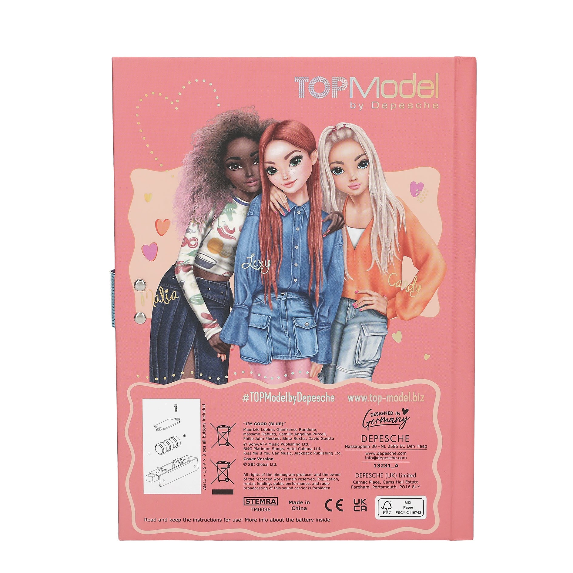 Top Model Model Secret Code Journal TOPModel Diary With Code And Sound – CottonKids.ie