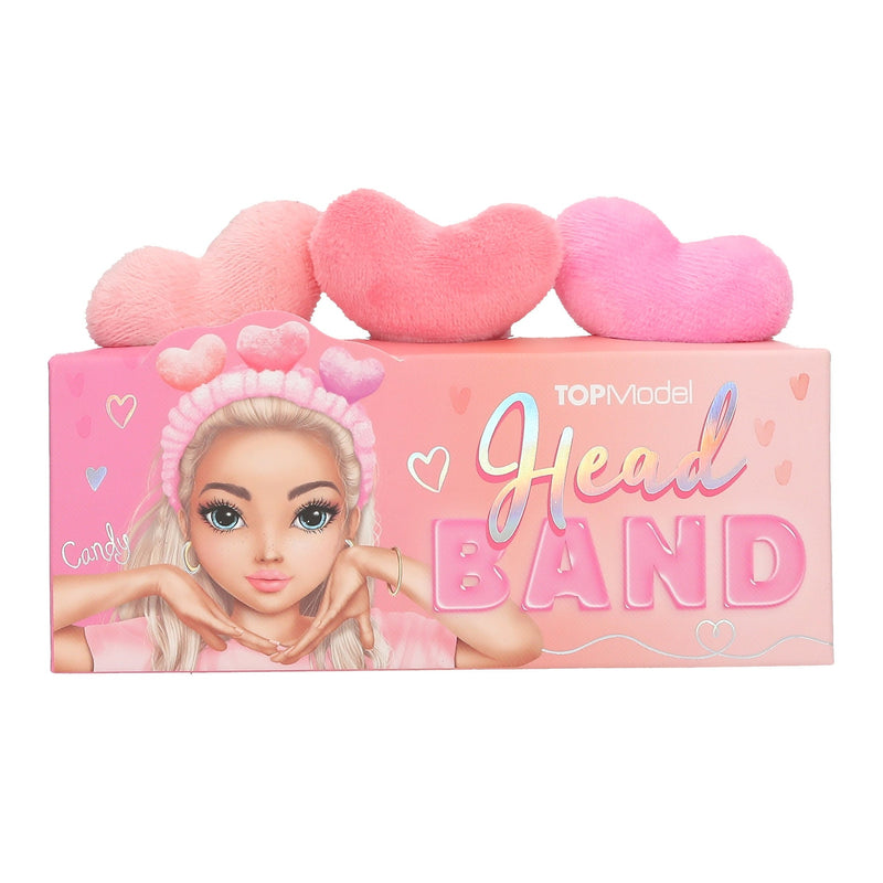 TOPModel Head Band With Plush Hearts BEAUTY and ME