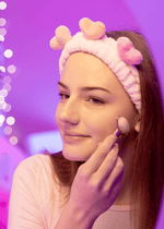 TOPModel Head Band With Plush Hearts BEAUTY and ME