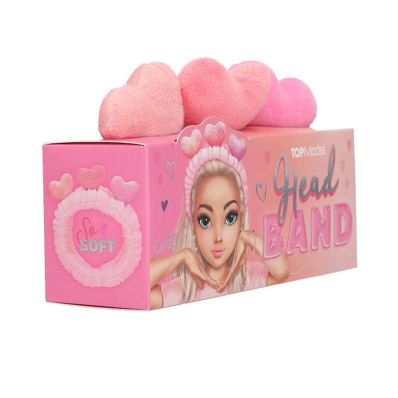 TOPModel Head Band With Plush Hearts BEAUTY and ME