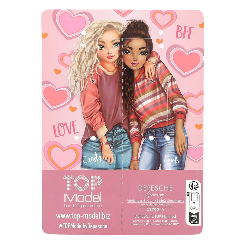 TOPModel Keyring Set Heart BFF