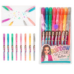 TOPModel Rainbow Glitter Gel Pen Set