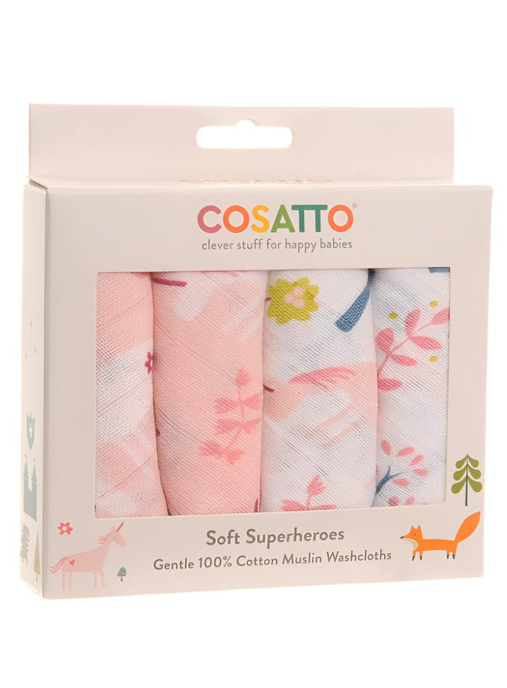Unicorn Garden Baby Washcloth – 4 Pack (25 x 25 cm)