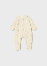 Unisex Beige Ribbed Long Bodysuit
