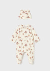 Unisex Mushroom Print Hat & Sleepsuit Set