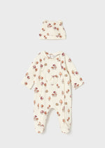 Unisex Mushroom Print Hat & Sleepsuit Set
