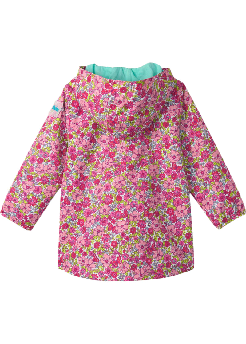 Girls Groovy Flowers Microfiber Field Jacket