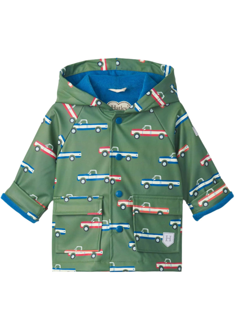 Boys Big Trucks Snap Raincoat