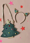 Velvet Christmas Tree Headband
