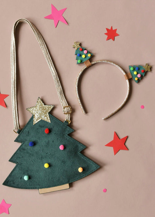Velvet Christmas Tree Headband