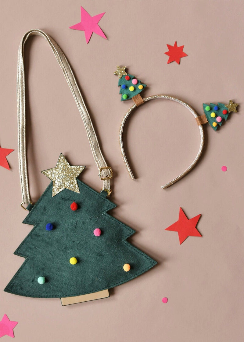Velvet Christmas Tree Headband