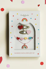 Vintage Rainbow Hair & Jewellery Set