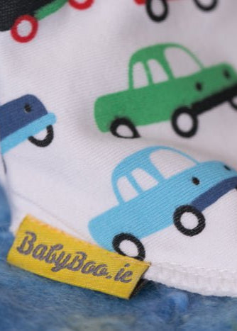 VROOM VROOM CARS ORGANIC COTTON DRIBBLEBOO BANDANA BIB - CottonKids.ie - Bib - BabyBoo - Bibs - 