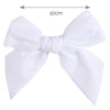 WHITE 10cm - Velvet Hair Clip With Bow (Condor)