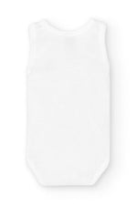 White Baby Boy Cotton Bodyvest (Babidu)