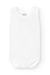 White Baby Boy Cotton Bodyvest (Babidu)