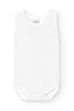 White Baby Boy Cotton Bodyvest (Babidu)