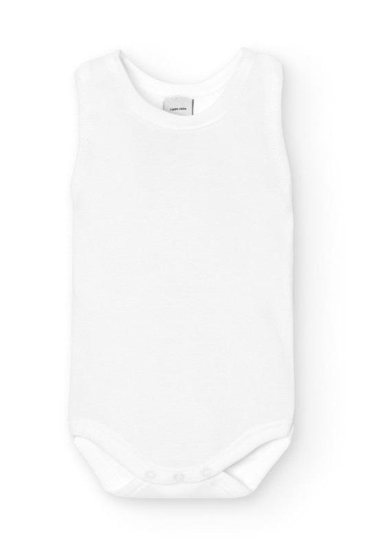 White Baby Boy Cotton Bodyvest (Babidu)