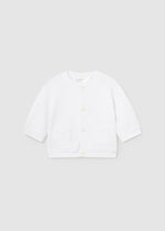 White Baby Boys Cotton Cardigan (Mayoral)