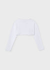 WHITE Girls Cotton Bolero Cardigan (mayoral)