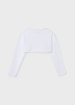 WHITE Girls Cotton Bolero Cardigan (mayoral)