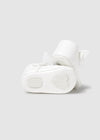 WHITE Newborn Girl Bow Mary Jane Shoes