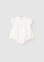 WHITE Newborn Girl Ceremony Lace Onesie