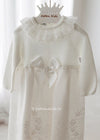 WHITE Newborn Girl Lace Ceremony Gown with Bonnet