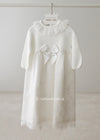WHITE Newborn Girl Lace Ceremony Gown with Bonnet