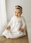 WHITE Newborn Girl Lace Ceremony Gown with Bonnet