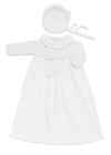 WHITE Newborn Girl Plumeti Ceremony Gown