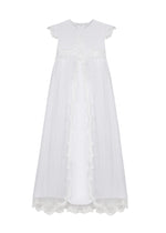 WHITE Short Sleeve Christening Gown, Dress (ALICE)