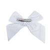 WHITE Velvet Hair Clip With Bow (10cm) (Condor)