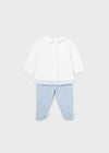 2 Piece Baby Boy Blue White Set (mayoral) - CottonKids.ie - 1-2 month - Babysuits - Boy